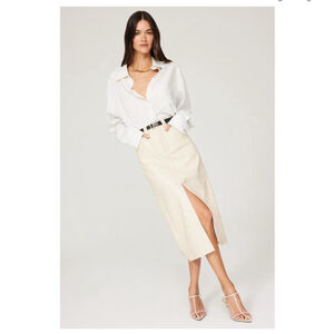 A.L.C. Alden Faux Leather Midi Skirt
